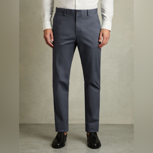 Reiss mens 30x32 Air Force blue washed slim fit Pitch chino pants EUC